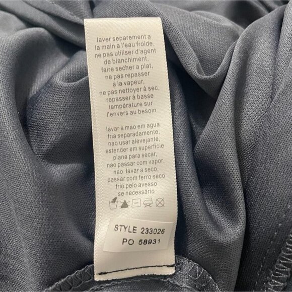 Alex Evenings Size 16 Maxi Dress Sleeveless Gray Shimmer Wedding Party Ruched - Picture 11 of 11